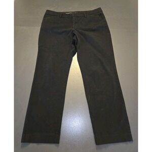 STYLUS Women's Black Dress Pants Cotton Blend Stretch Straight Leg Flat Front